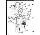 Amana ES1123A/P6968407R evaporator and fan motor diagram