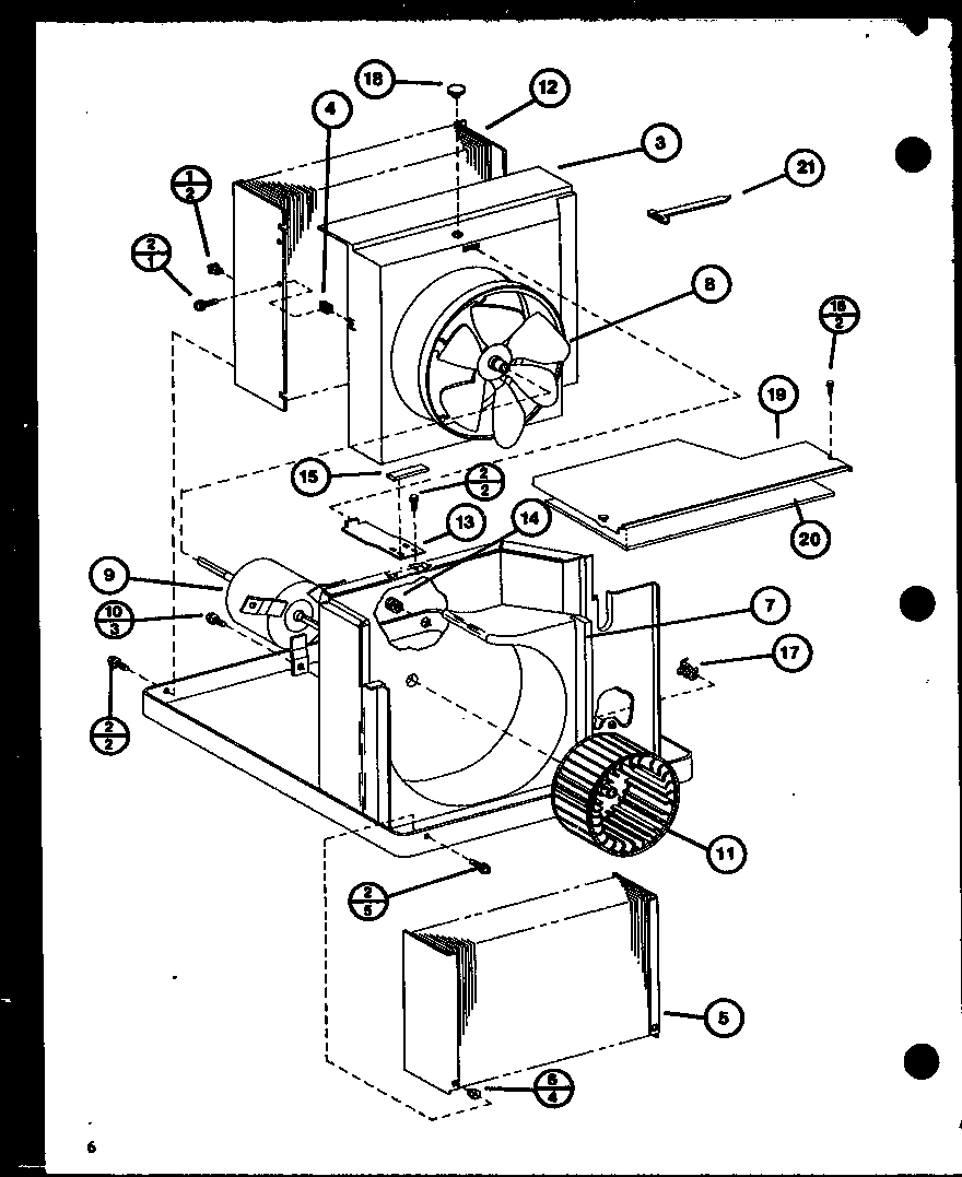 Evaporator and fan motor