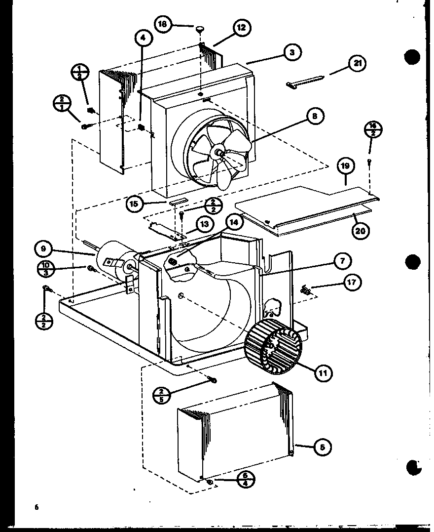 Evaporator and fan motor