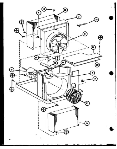Evaporator and fan motor