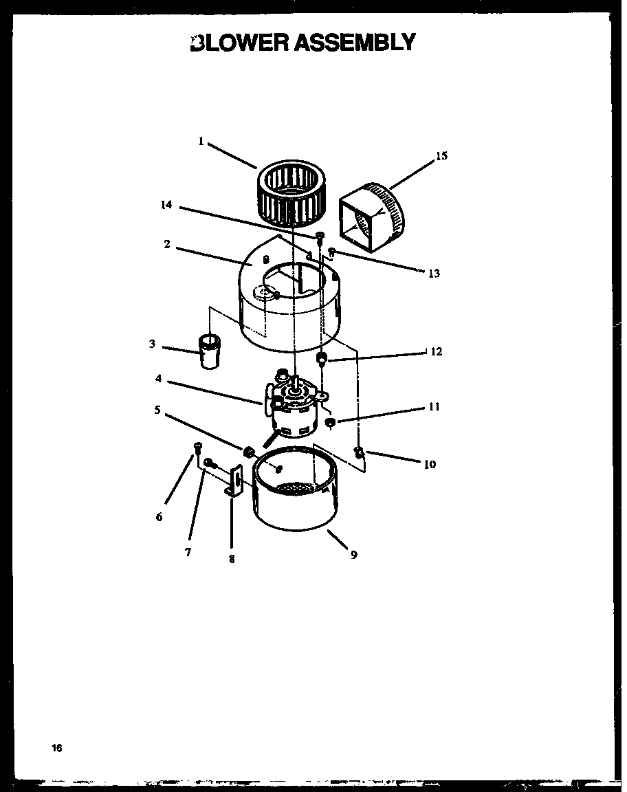 Blower assembly (ddv30e/p1119601s) (ddv30w/p1119602s)
