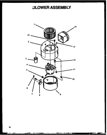 Blower assembly (ddv30e/p1119601s) (ddv30w/p1119602s)