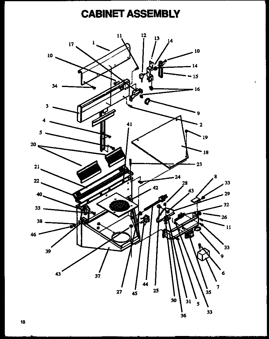 Cabinet assembly (ddv30e/p1119601s) (ddv30w/p1119602s)