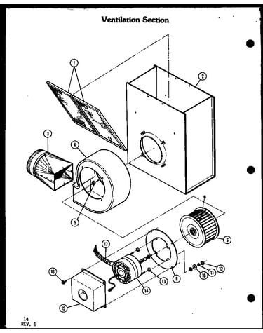 Ventilation section (akd-1b/p85558-2s) (akd-1b/p85558-3s)