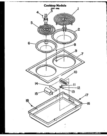 Cooktop module (xst-306) (fet100)