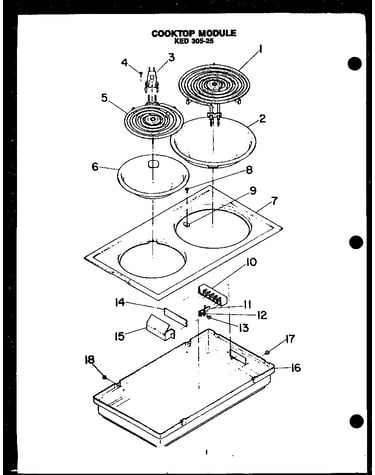Cooktop module ked 305-25
