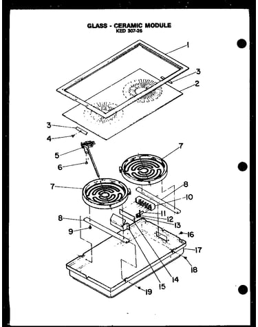 Glass - ceramic module ked 307-26