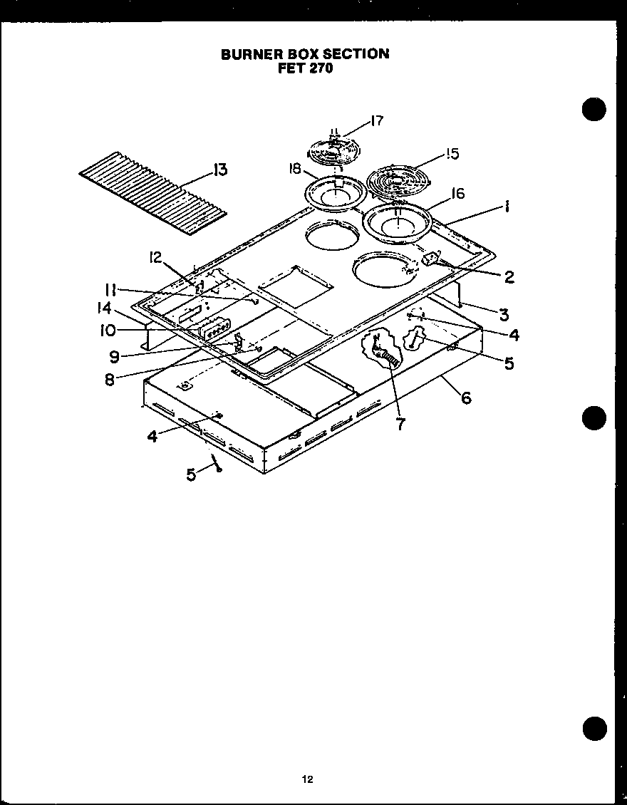 BURNER BOX SECTION (FET270)