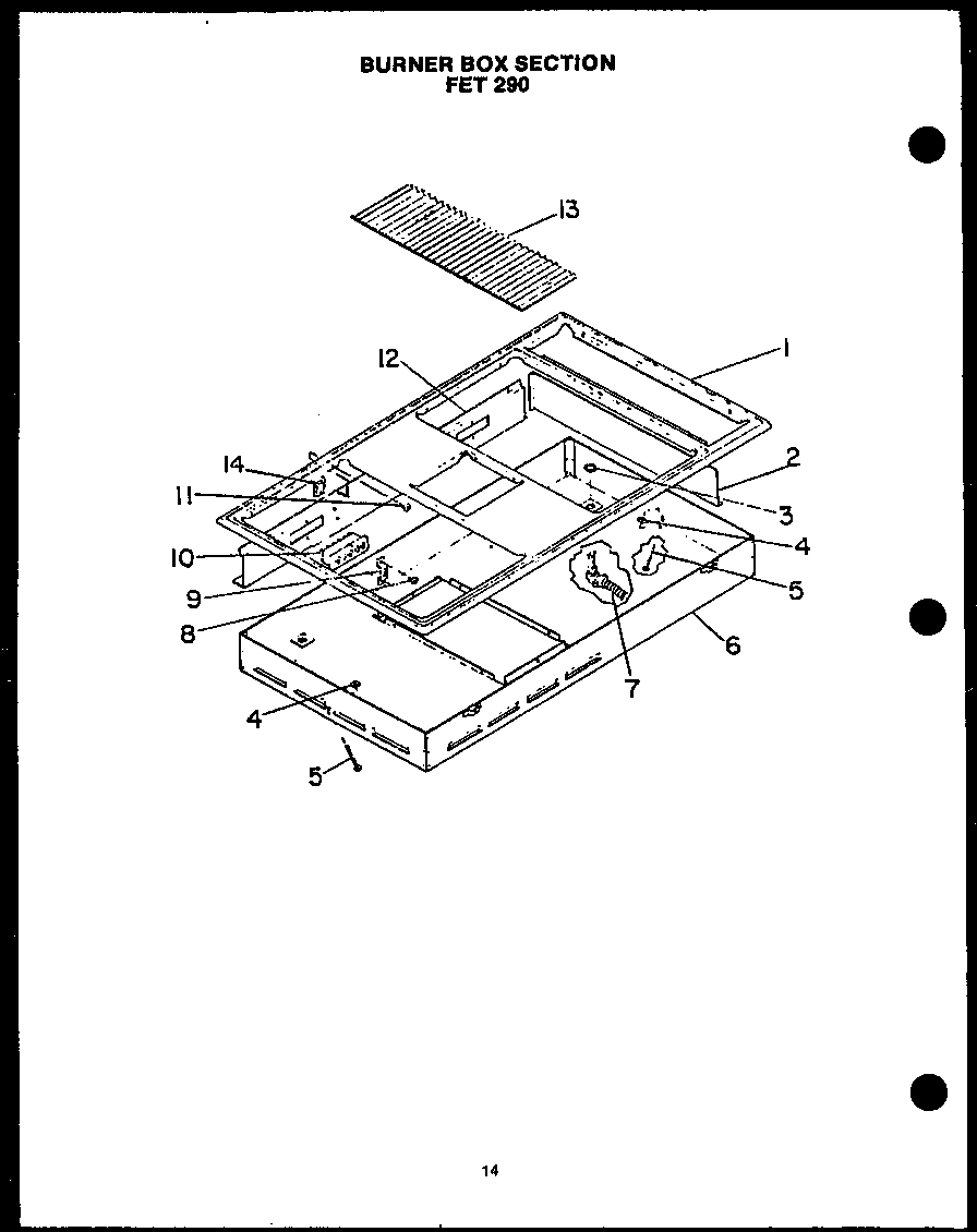 BURNER BOX SECTION (FET290)