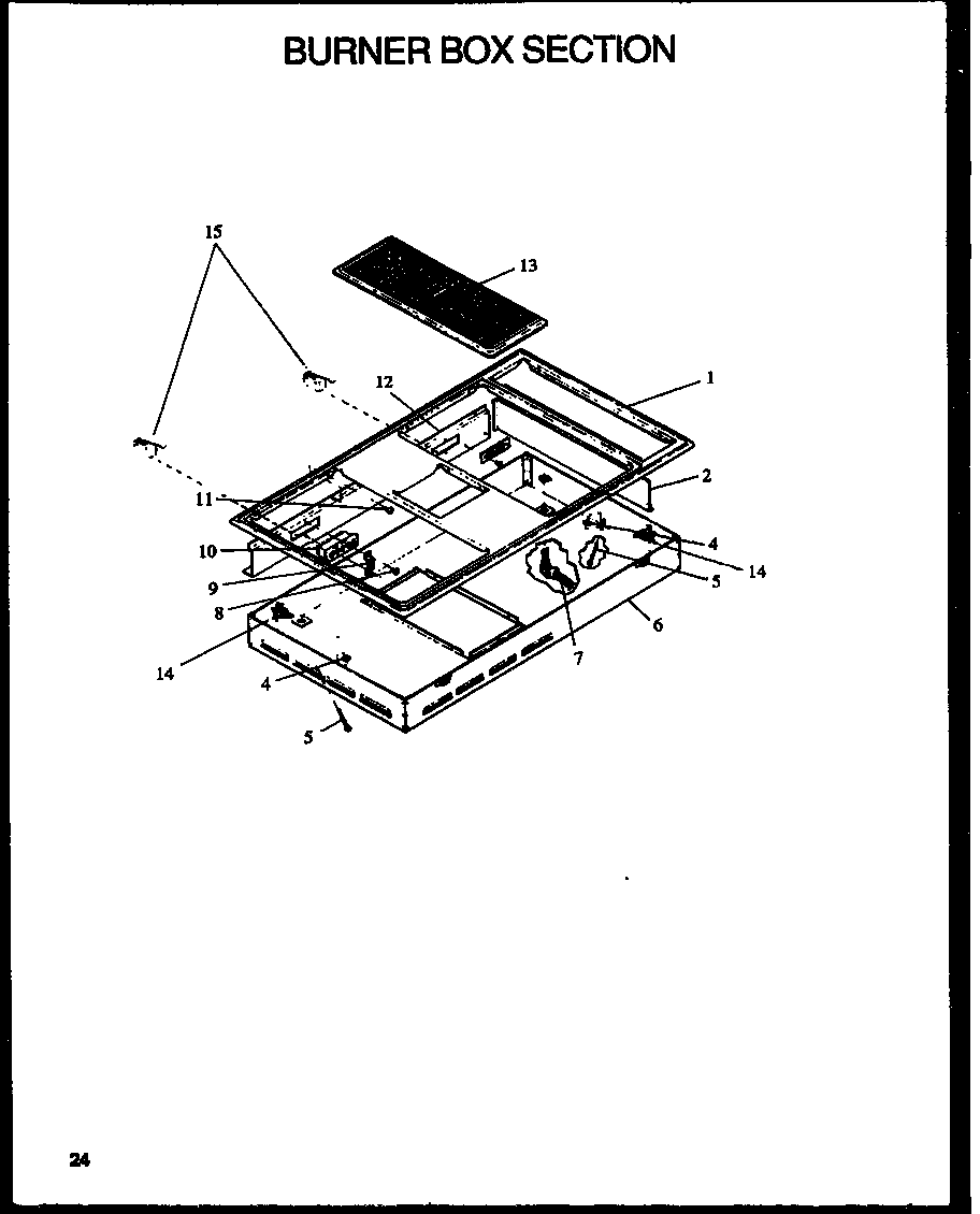 Burner box section