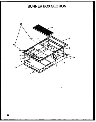 Burner box section