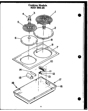 Cook top module ked 305-25
