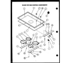 Caloric STD3502D/P1119907S glass top and control components diagram