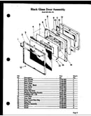 Black glass door assembly (qdu-966) (qdu-976)