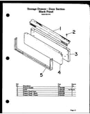 Storage drawer - door section black panel