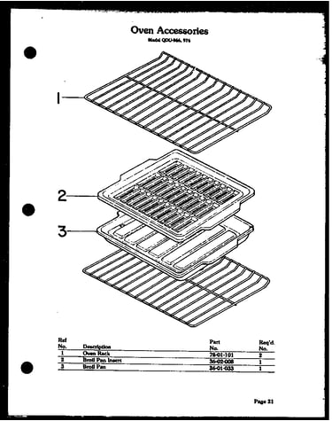 Oven accessories (qdu-966) (qdu-976)