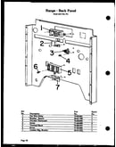 Range - back panel (qdu-966) (qdu-976)