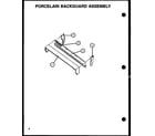 Amana GBE22AA5CEML/P1137956NL porcelain backguard assembly diagram