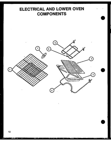 Electrical and lower oven components