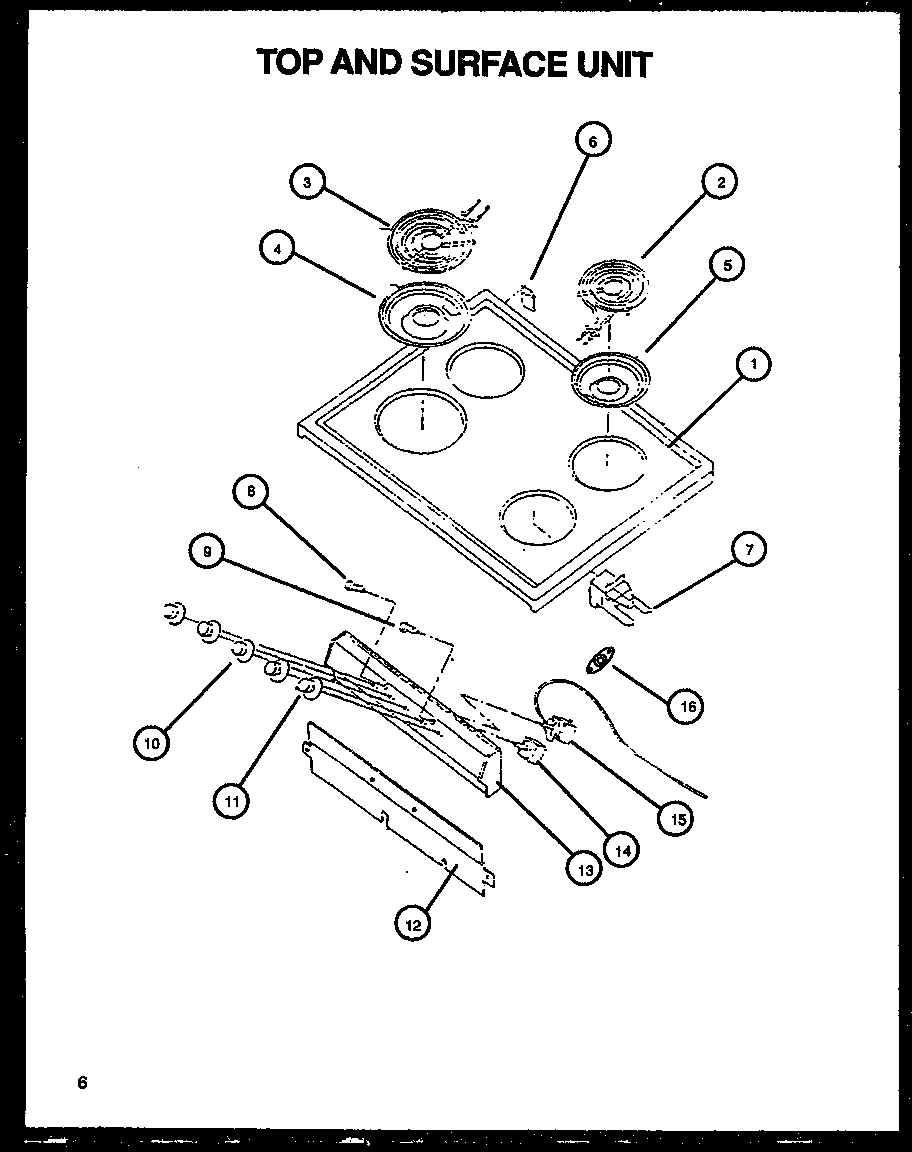 Top and surface unit