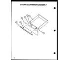 Amana SBE56FXL/P1137959NL storage drawer assembly diagram