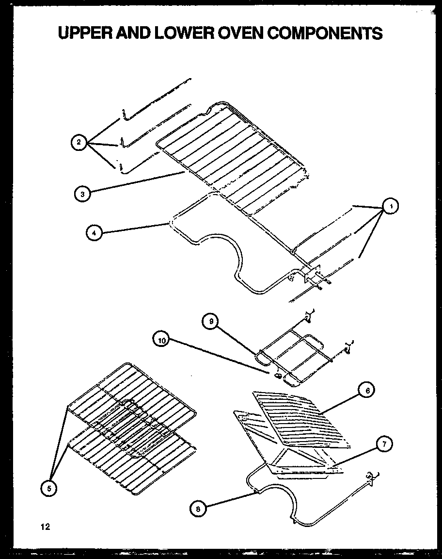 Upper and lower oven components