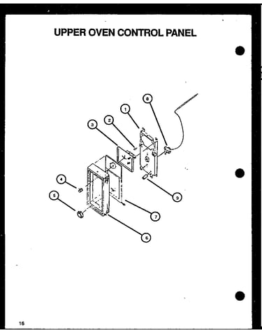Upper oven control panel