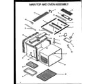Modern Maid XST2092W/P1100203 main top and oven assembly (fdu1862ww/p1131909) (fdu1862b/p1131908) diagram