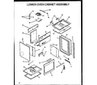 Modern Maid FDU1862B/P1131908 lower oven cabinet assembly (fdu1862ww/p1131909) (fdu1862b/p1131908) diagram