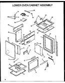 Lower oven cabinet assembly (fdu1862ww/p1131909) (fdu1862b/p1131908)