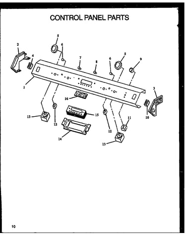 Control panel parts (fdu1862ww/p1131909) (fdu1862b/p1131908)