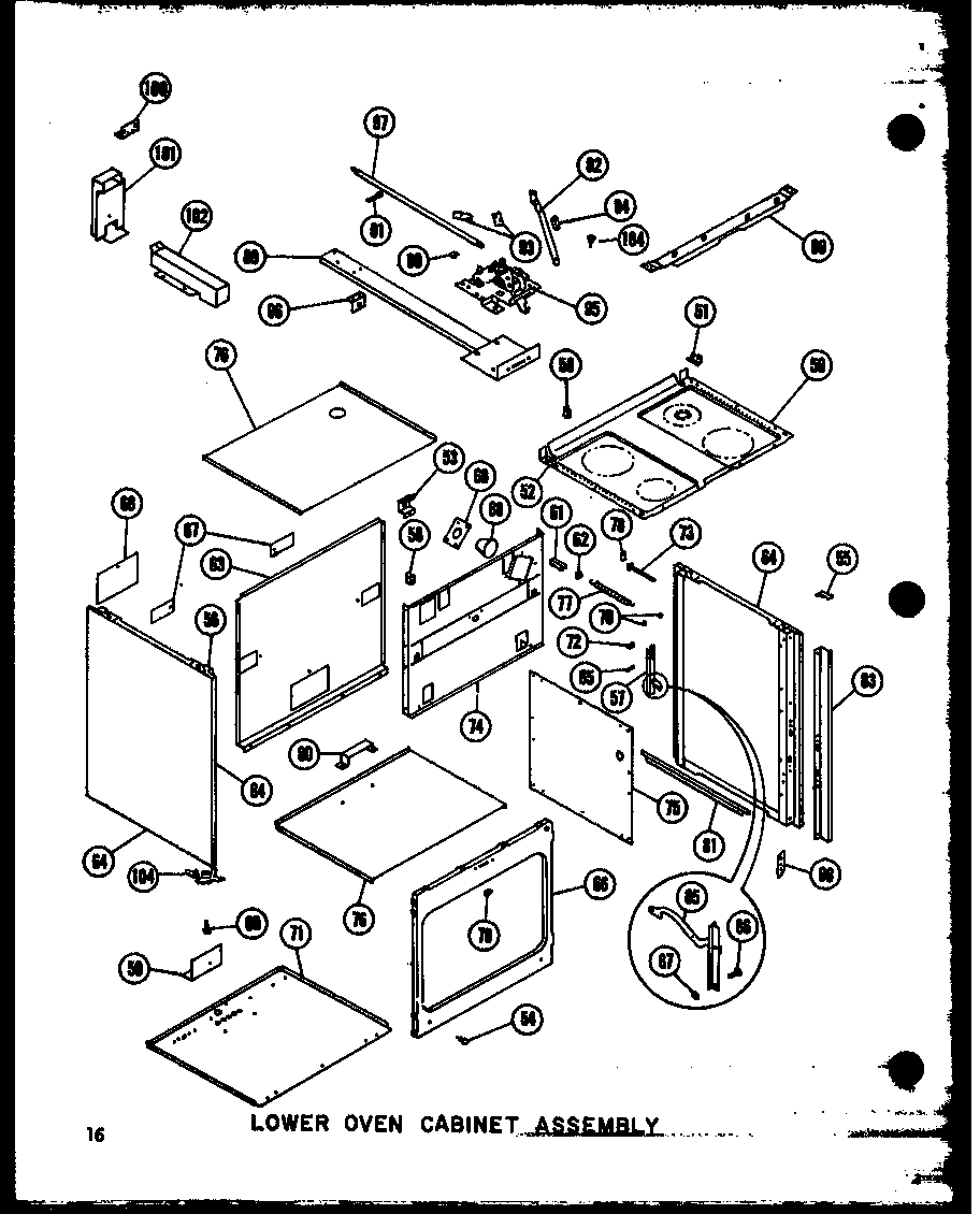 LOWER OVEN CABINET ASSEMBLY (RCC-3/P72771-1M) (RCC-3-C/P72771-1MC) (RCC-3-AG/P72771-1MG) (RCC-3-A/P72771-1MA) (RCC-3/P72771-2M) (RCC-3-L1/P72771-2ML) (RCC-3-C1/P72771-2MC) (RCC-3-A1/P72771-2MA) (RCC-3-AG1/P72771-2MG) (RCC-4-C/P72778-1MC) (RCC-4-A/P72778-1