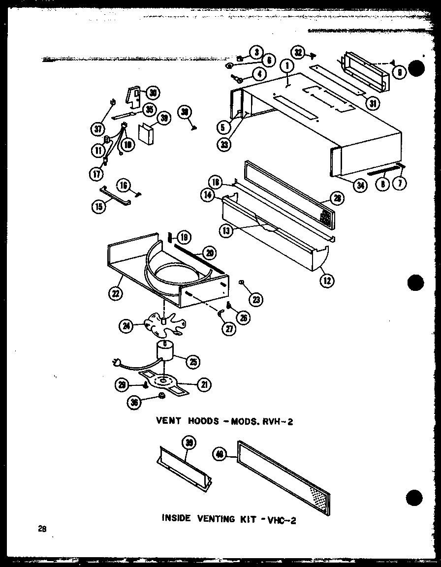 VENT HOODS (RVH-2/P72908-1M) (VHC-2/P72908-2M)
