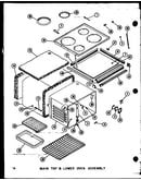 Main top & lower oven assembly (rcc-3-c1/p73408-1mc) (rcc-3/p73408-1m) (rcc-3-a1/p73408-1ma) (rcc-3-ag1/p73408-1mg) (rcc-3-l1/p73408-1ml) (rcc-4-c1/p73409-1m) (rcc-4-ag1/p73409-1m) (rcc-4/p73409-1m) (rcc-4-a1/p73409-1m) (rcc-4-l1/p73409-1m)