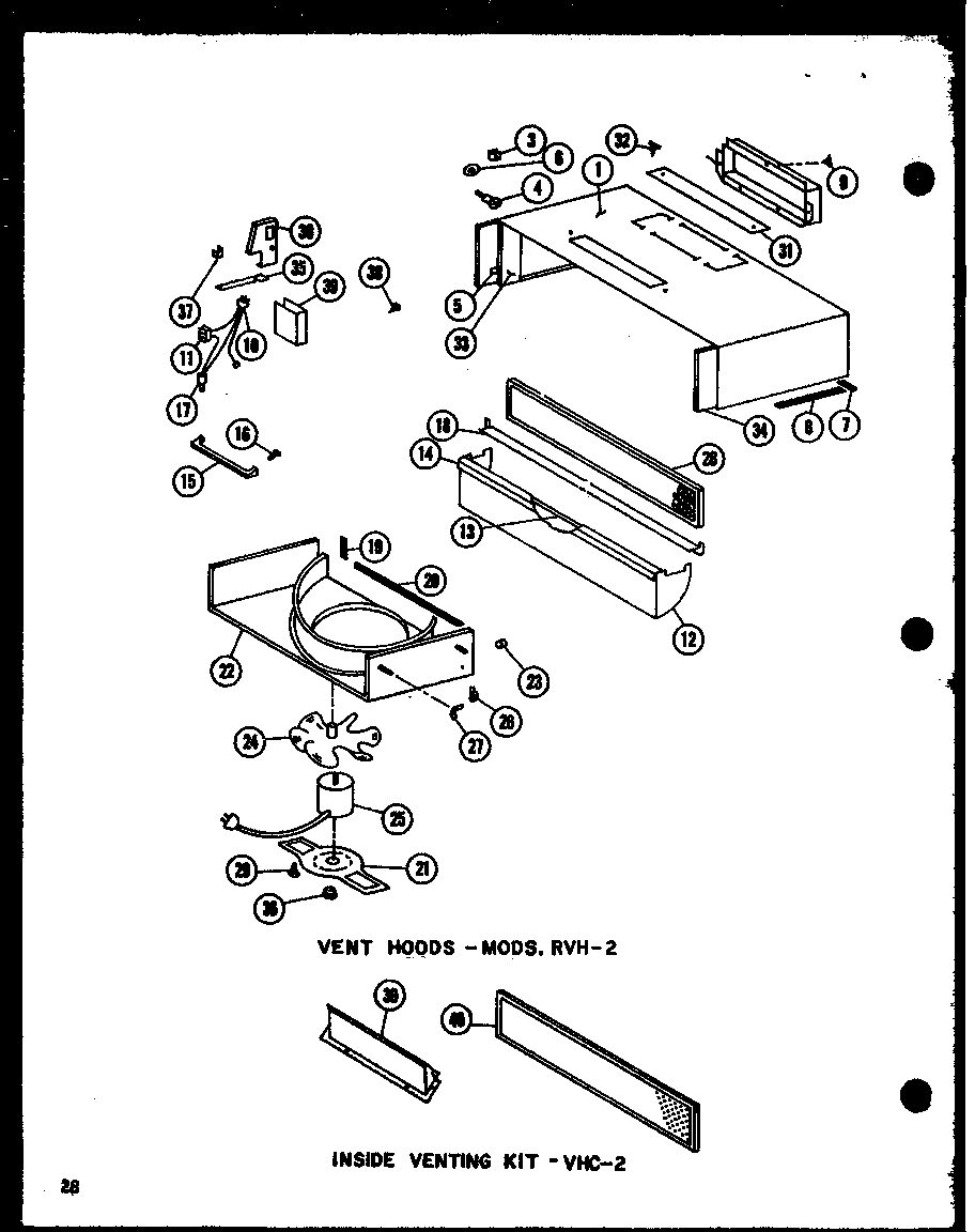VENT HOODS (RVH-2/P72908-3M) (VHC-2/P72908-2M)
