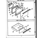 Caloric HCL305 oven door parts (evp394) (evp399) diagram