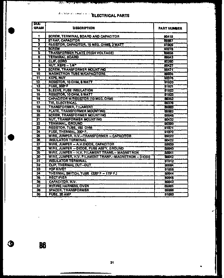 Control parts (evp399)