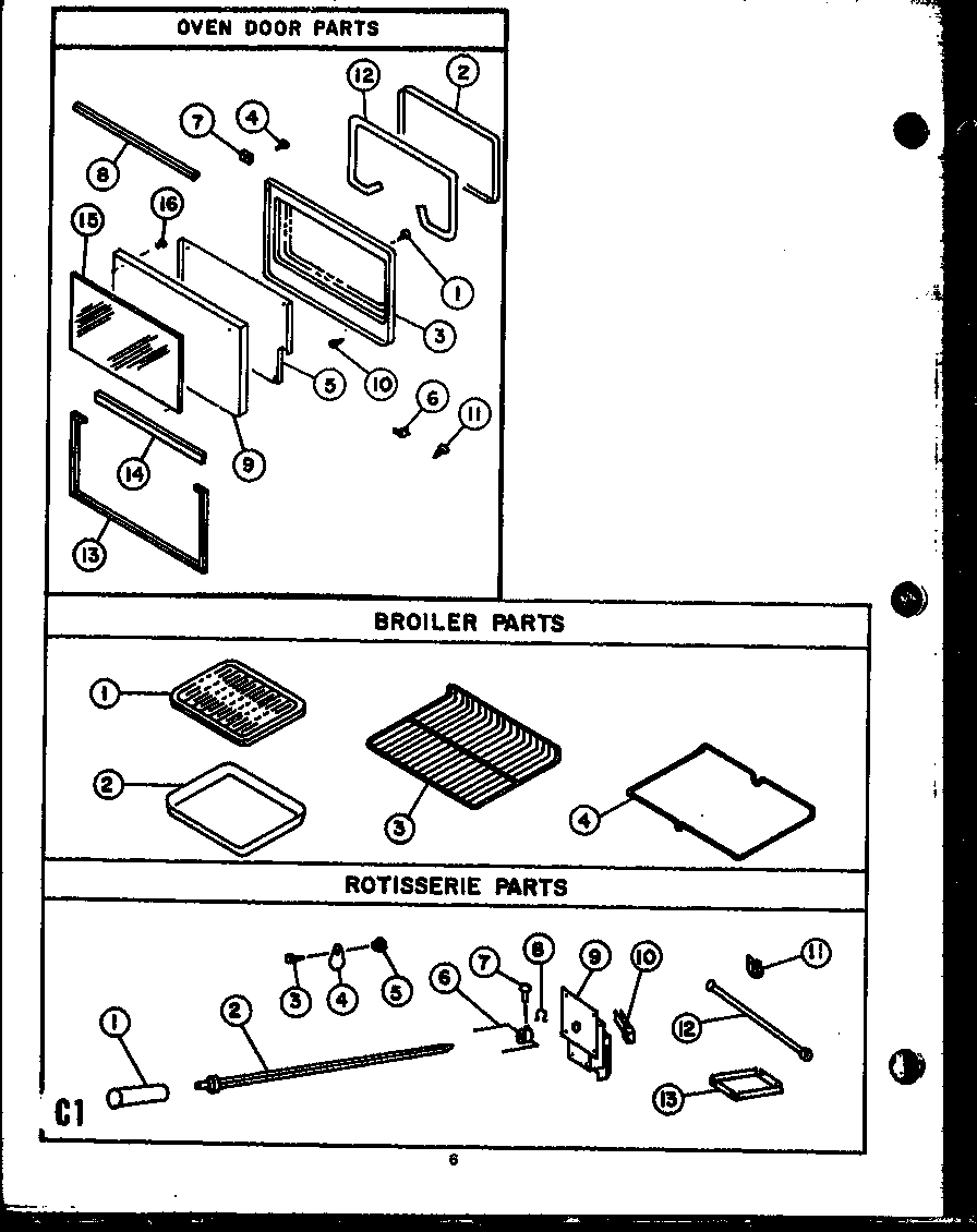 OVEN DOOR PARTS (RVP397) (RVP399)