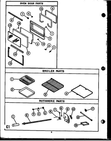 Oven door parts (rvp397) (rvp399)