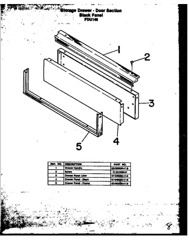 Storage drawer-door section (fdu146)