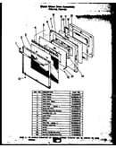 Black glass door assembly
