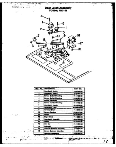 Door latch assembly