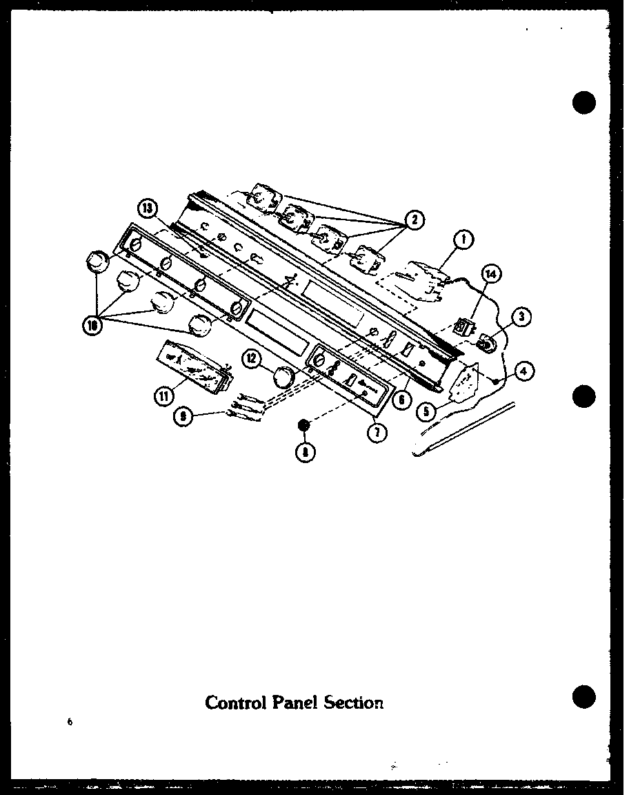 Control panel section (admic/p8554805s) (admic/p8592801s) (admic/p8592803s)