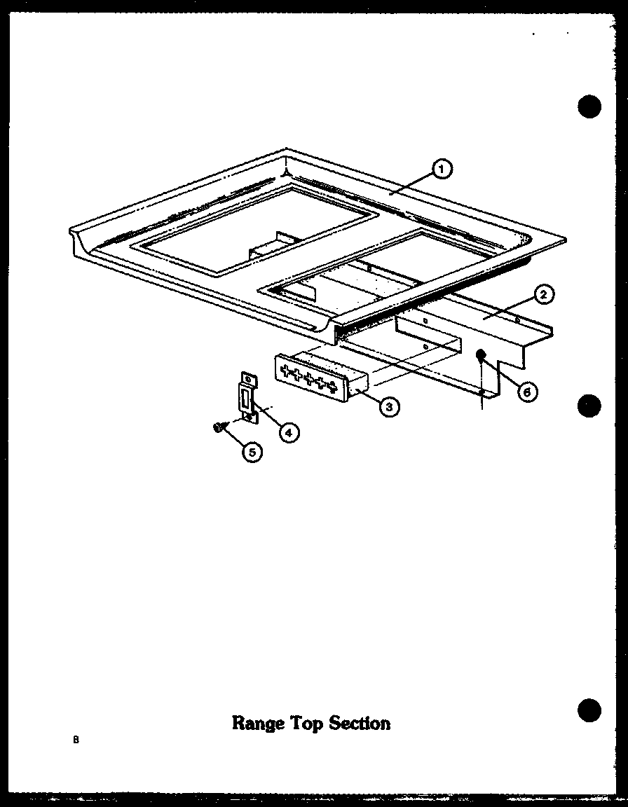 Range top section (admic/p8554805s) (admic/p8592801s) (admic/p8592803s)