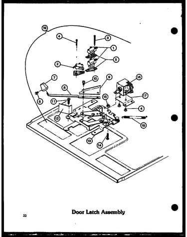 Door latch assembly (admic/p8554805s) (admic/p8592801s) (admic/p8592803s)