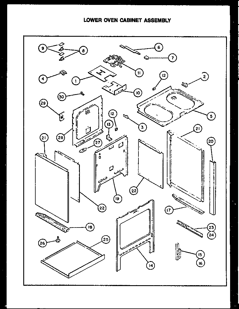 LOWER OVEN CABINET ASSEMBLY