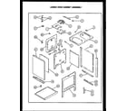 Caloric ESS341-OF lower oven cabinet assembly diagram