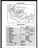 Oven door parts