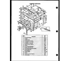 Caloric ESS306-2D cabiner section diagram