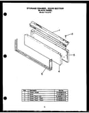 Storage drawer - door section black panel